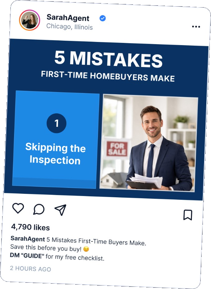 Social media posts generated with AgentAI Connect