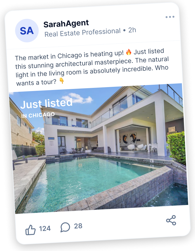 Luxury listing social post